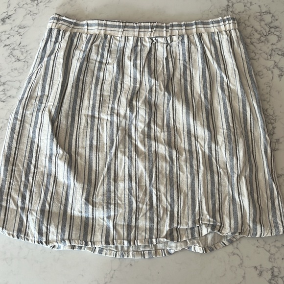 Potter’s Pot Women’s Linen Blend Striped Mini Skirt Size Small - Picture 4 of 6